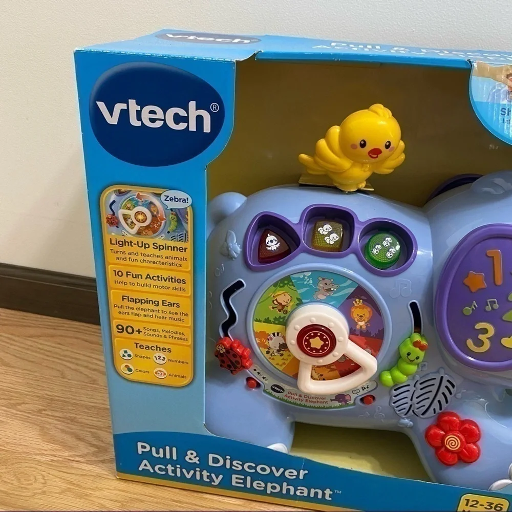 V-tech Pull & Discover Activity Elephant NEW Toy Hard to Find Discontinued